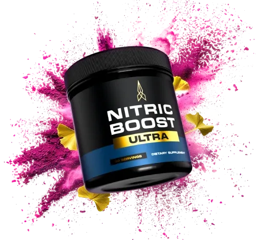 Nitric Boost Ultra supplement jar — nitric oxide and circulation support for erection quality